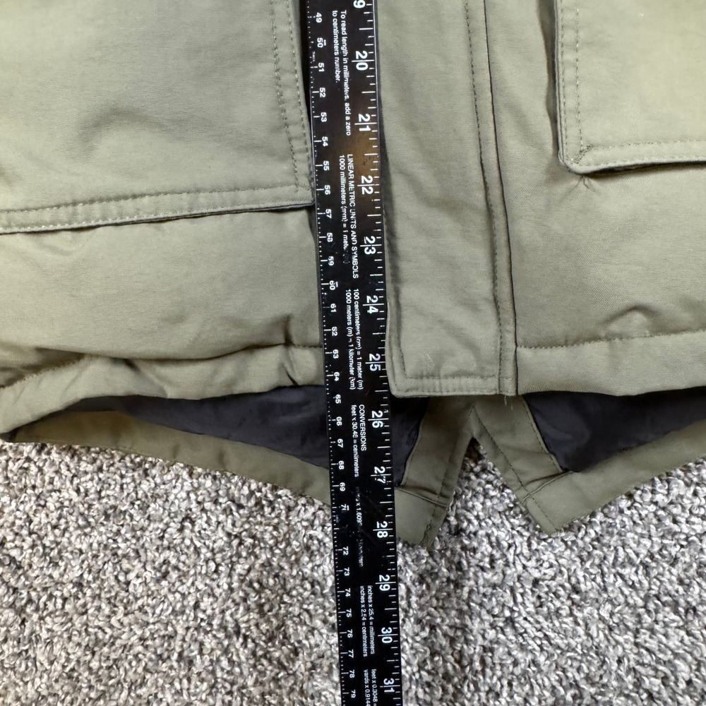 Eddie Bauer Superior Down Parka Boys M 10/12 Olive Green Faux Fur Hood Coat - Picture 10 of 10